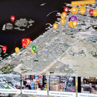 Landkarte von Dubai mit allen Sehenswürdigkeiten